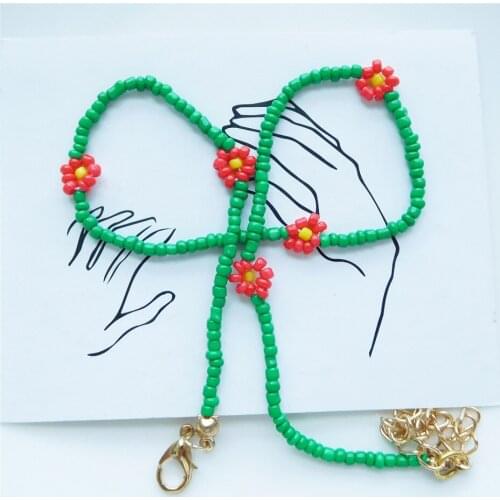 10 Designs Korean Cute Daisy Flower Chain Womens Clavicle Necklace Bohemian Trend Short Neck Jewelry Summer Accessories Collier