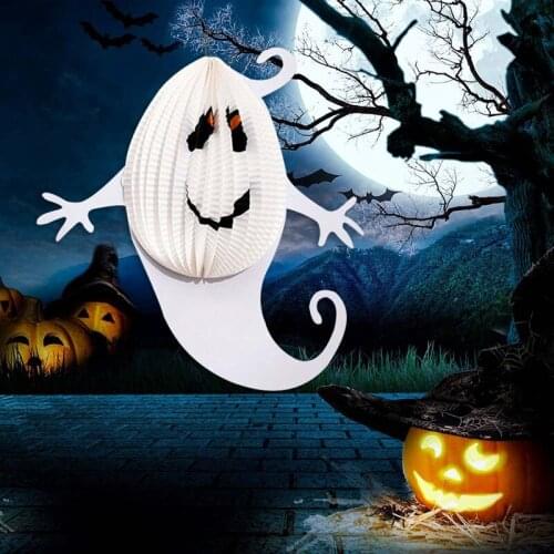 1pcs Halloween Led Light Paper Lantern Ghost Pumpkin Hanging Pendant Ornament Halloween Party Outdoor Home Garden Decoration