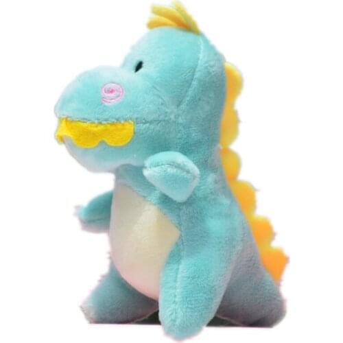 10PCS 10cm Favorite Colorful Small Dinosaur Decoration Bag Plush Mini Pendant Keychain Doll Ring Toy
