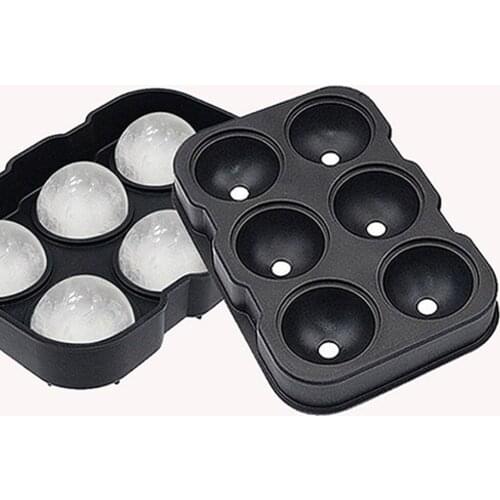 2PCS Ice Ball Mold Large Size 6 Cell Silicone Molds Square Ice Cube Trays Cream Makers Whiskey Cocktail Party Bar Accessories