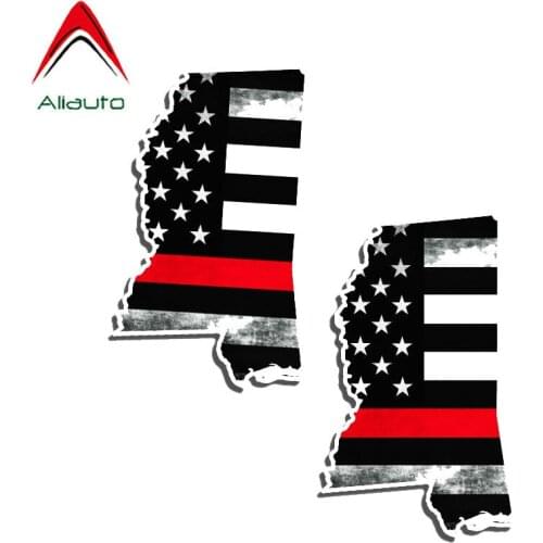 Aliauto 2 X Lovely Car Sticker Mississippi State Firefighter PVC Decal Reflective for Toyota Hilux Passat B8 Lifan,12cm*7cm