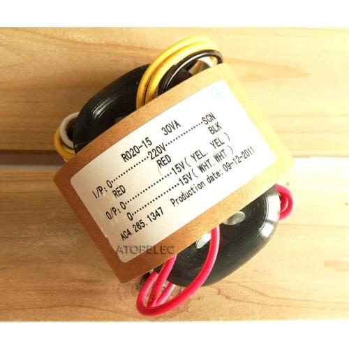 220V 30W R-Core Transformer 15V+15V for Audio Amplifier Preamp AMP DAC R Core