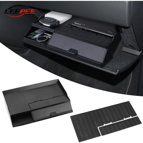 Car Accessories Interior For Tesla Model 3 Central Armrest Box Stowing Tidying Glove Box Double Storey Non-Slip
