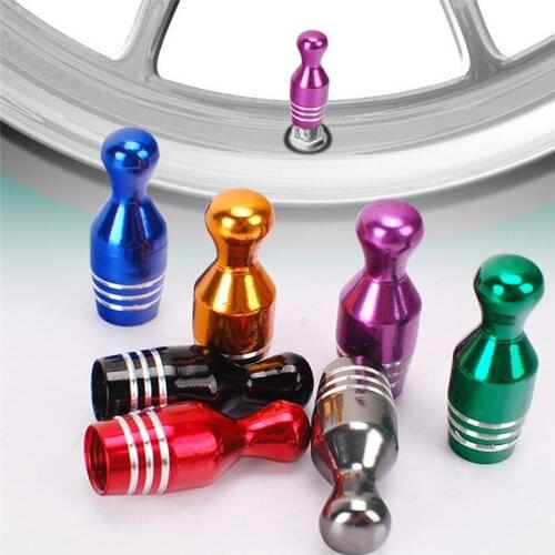 CARPRIE Car Tire Valve Stem Caps 4pcs Bowling Aluminum Alloy Valve Caps Valve Stem Cars Motorcycles Valve Stem m3