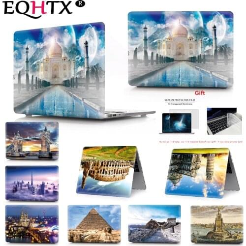 EQHTX Landscape Print Color Laptop Case For MacBook Air Retina Pro 11 12 13 15 For Mac Book New Pro 13 15 + With Touch Bar+Film
