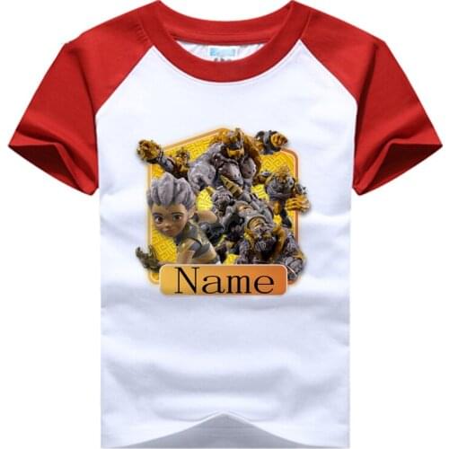 Baby Clothing Summer Cotton T-shirt Kids DIY Clothes Girl Toddler Boy Sports Gormiti T Shirt Outfits Children Color Sleeves Tee