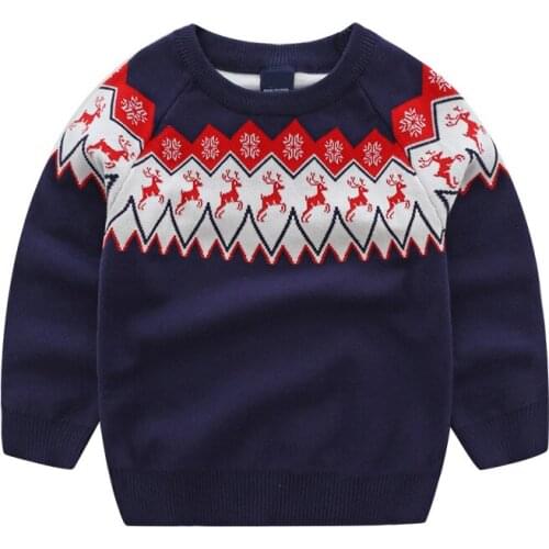 Kids Sweaters For Boy 5-12Y Teenager Spring Autumn Casual Cartoon Christmas Thicken Sweater Children Knitted Long Sleeve Clothes