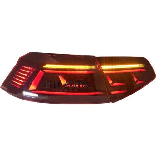 Dynamic sequential full LED tail lamp back lamp tail light assembly for VW passat b8 2014-2019 to B8.5 rear light