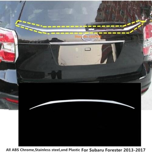 For Subaru Forester 2013 2014 2015 2016 2017 2018 Car Stainless Steel Rear Back Glass Window Garnish Pillar Strip Trim Panel