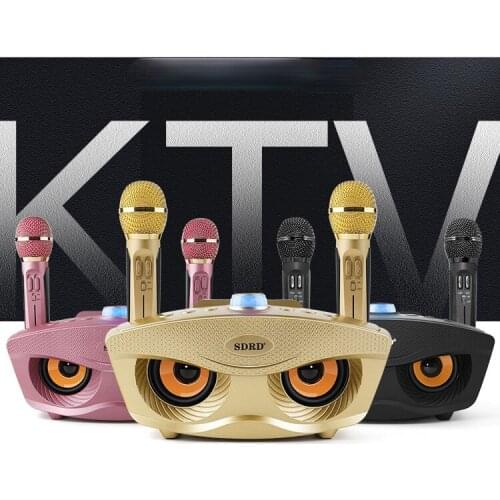 Home Audio Microphone Integrated Double Chorus Mobile Phone K Song Microphone Bluetooth Wireless Microphone