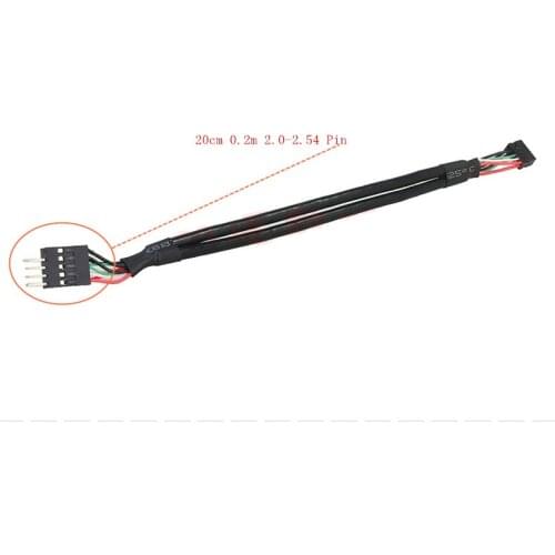 Dual row dupont line Flash Cable Hole pitch 2.0 2.54mm 20/50cm FOR Industrial Motherboard USB Pin connector PIN/HOLE