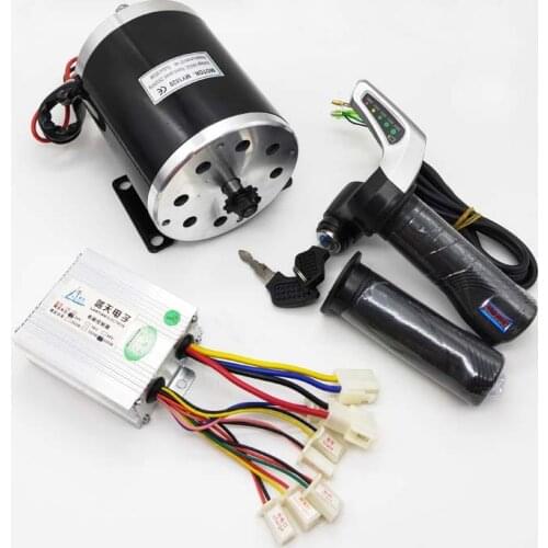 MY1020 24V36V48V 500W DC Brushed Motor With Controller And Throttle Electric Motorcycle Electric Bicycle Scooter Kart Motor Kit