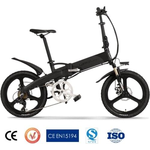 LANKELEISI New Electric Road Bicycles 20-inch Tire E-bike 400W Power Electric Commuter Bike with 48V 13Ah LG Battery