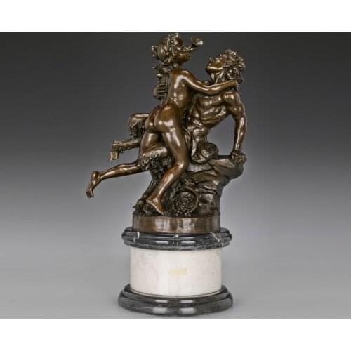 Greek Couple Lovers Statue Sculpture Bronze Hot Casting Antique Vintage Art Anniversary Gift Home Decor Large