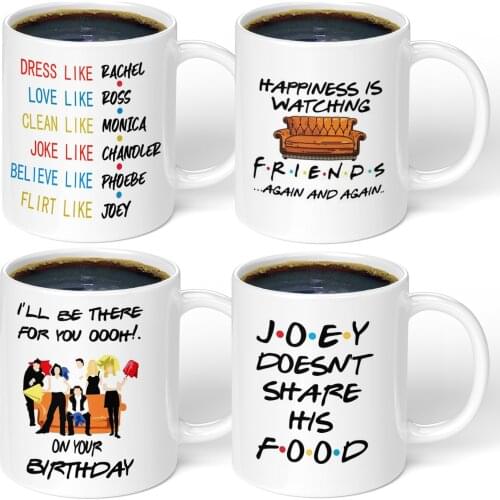 Friends Central Perk Ceramic Mugs Leisure Beer Bar Coffee Cup Office Breakfast Kitchen Milk Tea Water Cup Various Styles Gift