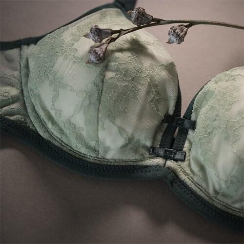 Bra set lingerie Lace thin sexy underwear bra suit girl bra and panty set Chinese style cheongsam