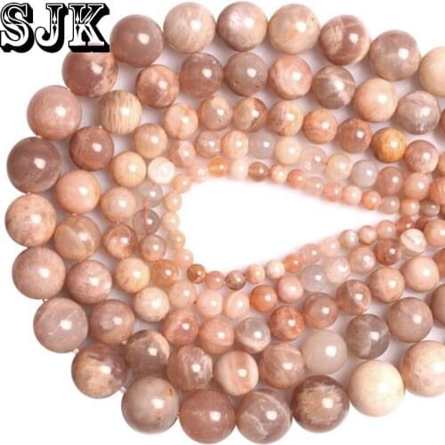 Natural Sun Stone Beads Round Sun Stone Loose Beads 4 6 8 10 12mm Fit Diy For Bracelet Jewelry Making Free Shipping