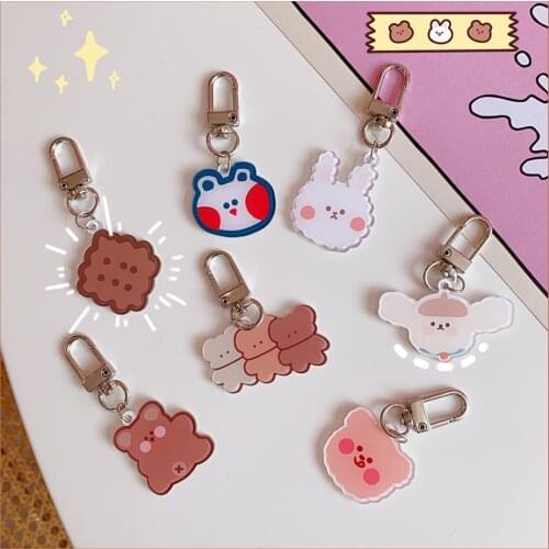 Bear cookies Style keychains School Bag Pendant Jewelry Pendant Girl Trendy Bag Keychain