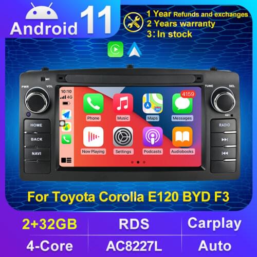 MEKEDE Android 10.0 Car Multimedia Stereo Player For Toyota Corolla Altis E120 2000-2006 F3 2003-2013 GPS 7 Inch 2DIN 2 DIN DVD