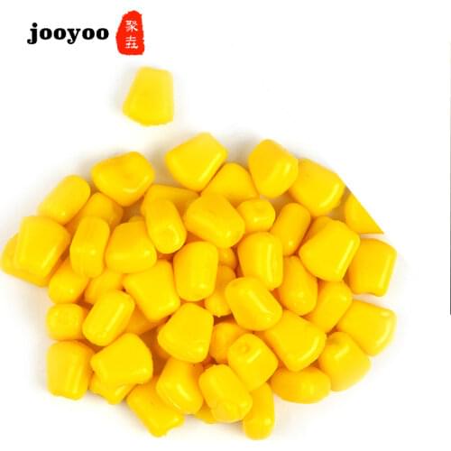 High Quality 100Pcs/lot Silicone Corn Flavoured Soft Plastic Bait Floating Water Corn Carp Fishing Lures Creamy Corn