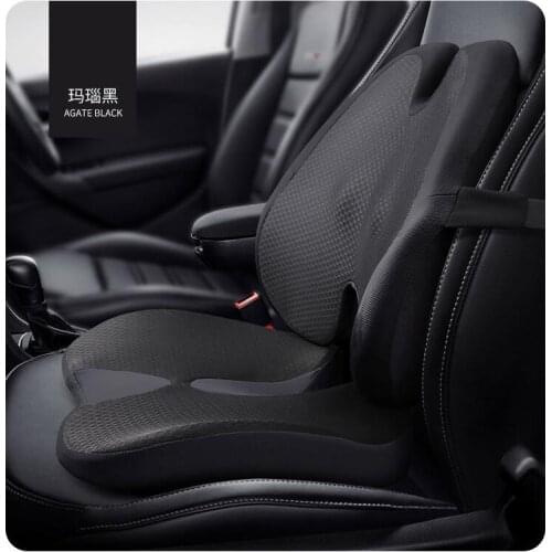 Orthopedic Memory Foam Seat Cushion Set Back Cushion Coccyx Office Chair Waist Support Pillow Slow Rebound for Pain Relief