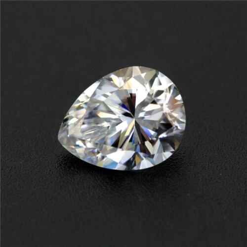 Natural Moissanite 2*4mm-7*9mm Test Positive Loose Diamond Pear DF Color Fine Jewelry Moissanite Loose Gemstone Water Drop Cut