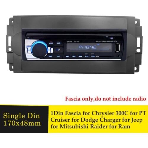 Single Din Car Fascia Radio Panel for CHRYSLER 300C for PT Cruiser 2006 For MITSUBISHI Raider Console Plate Bezel Adapter Facia