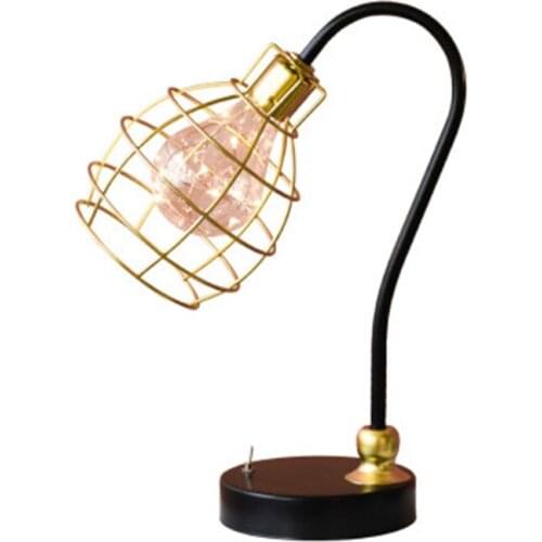 Northern Europe Iron Art Geometric Line Small Night Light Bedroom Bedside Lamp Desk Decoration Lamp Free Shipping