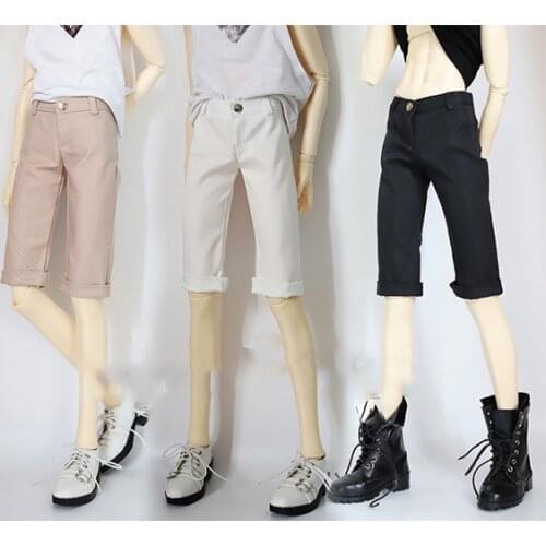 1/4 1/3 Scale BJD Clothes Casual Knee Length Cuffed Shorts For BJD/SD MSD SD13 SD17 SSDF Strong Uncle Doll Accessories C0943