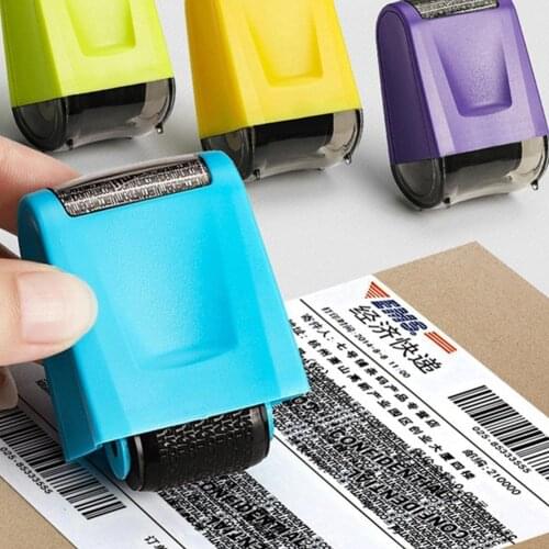 Anti-Counterfeiting Hidden ID Roller Identity Anti-Theft Protection Stamp Privacy Data Garbled Self-Ink Stamp Confidential Smear