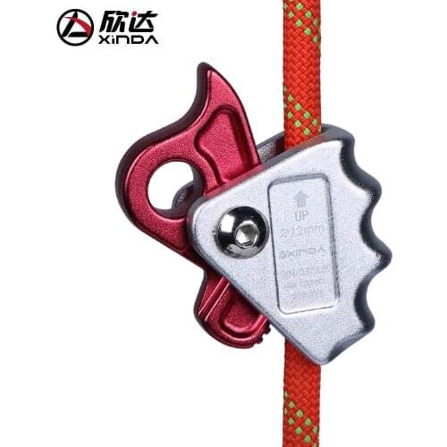 XINDA 15KN Outdoor Mountaineering Rock Climbing Rope Clamp Grab Protecta with Eye For 10mm-12mm Rope