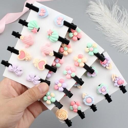 10Piece/Set Hairpin Hair Accessories Fashion Girl Bow Hair Clip Children Metal BB Clips Cute Fruit Barrettes Headdress Wholesale