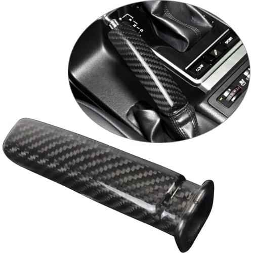 For Toyota Land Cruiser Prado 2014-2019 Real Carbon Fiber Car Handbrake Cover Handle Protector