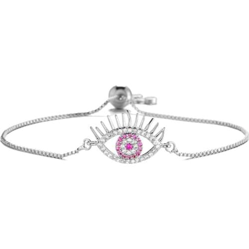 NEWBUY 2020 Hot Sale Vivid Eye Charm Bracelet For Women Girl Luxury AAA+ Cubic Zirconia Jewelry Female Accessories Best Gift