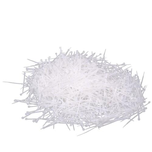 1000 Pcs White Plastic Cable Zip Tie Fasten Wrap 60mm x 2mm