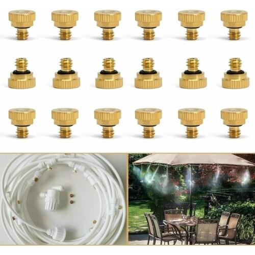20pcs 0.3mm Brass Misting Nozzles Water Mister Sprinkle Cooling System Garden Tool
