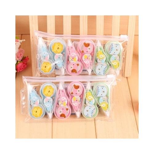 6 / pcs set mini simple animal correction belt correction stationery corrector student gift school office supplies