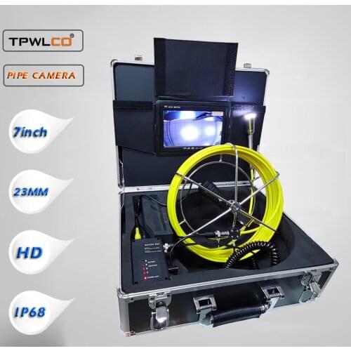 7 Inch DVR Recorder 20m/30m/40m/50m Pipe Video Camera IP68 Waterproof 12 LEDs 120 Degree 23mm Pumbing Sewer Inspection Endoscope