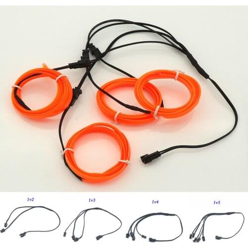 Car lights Sewing Edge Neon Light Split line Car Decor Lighting Flexible EL Strip Car Cigarette Lighter Socket Plug Split line