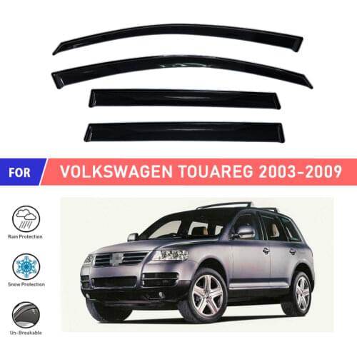 Window deflector for Volkswagen Touareg 2003-2009 car window deflector wind guard vent sun rain visor cover car styling decor