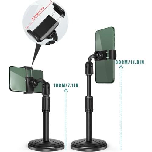 Phone Holder Adjustable Round Disc Phone Support 360 Degrees Rotating Tablet Stand for Live Streaming
