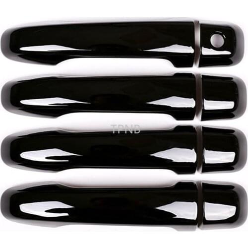 For Toyota Land Cruiser Prado 150 2010 2011 2012 2013 2014 2015 2016 2017 2018 2019 2020 Light Black Door Outside Handle Trim