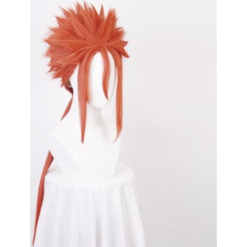 FF7 Final Fantasy VII FFVII Reno Long High Temperature Fiber Synthetic Hair Cosplay Wig + Wig Cap