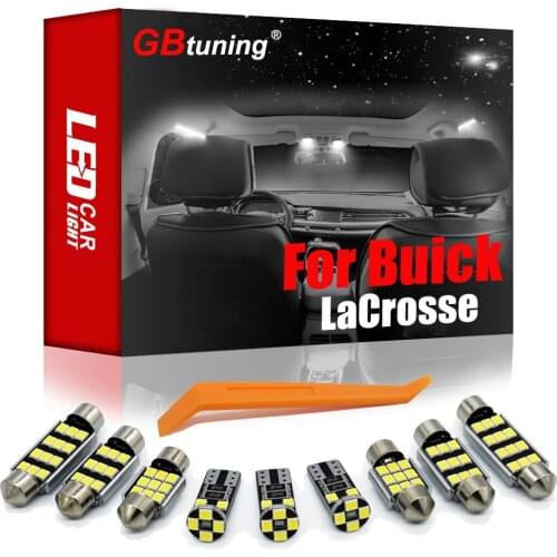 GBtuning Canbus LED 24PCS For Buick LaCrosse (2010-2017) Vehicle Car Indoor Glove Box Trunk Lamp Interior Light Accessories Kit