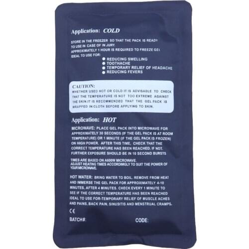 Hot/Cold Reusable Heat Gel Ice Non Toxic Pack Sports Muscle/Back Pain Relief FMO C1FF