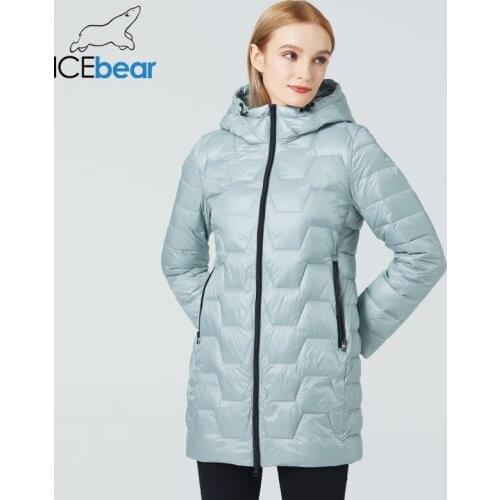 Icebear 2021 new women’s parka ladies warm jacket fashion hooded coat casual female apparel GWC20292D