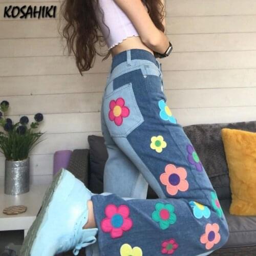 KOSAHIKI Women's Flared Jeans