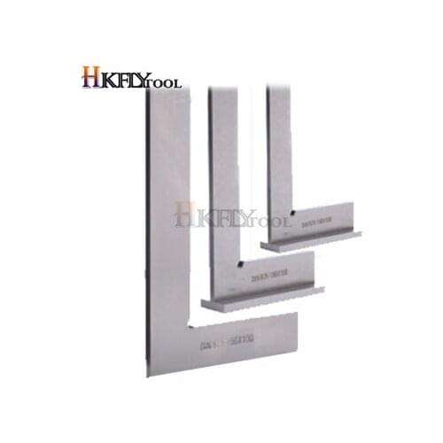 1Pcs Grade Hardened High Carbon Steel 90 Degree Flat Edge Square With Wide Base 90 Degree Industrial Wide Base Sqaure 3 Size