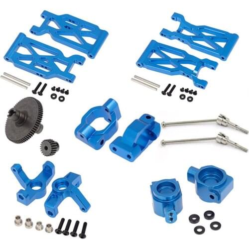 RC Metal Swing Arm Front Wheel Seat Gears CVD Kit Upgrade Parts for WLtoys 104001 RC Car