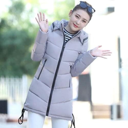 Women Fashion 2020 Parka Hooded Womens Coat Warm Padded Winter Jackets Slim Solid Ladies Coats Casaco De Inverno WXF408 's s